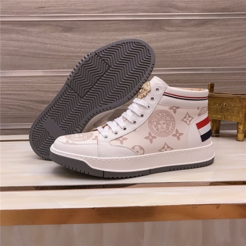 Replica Versace High Tops Shoes For Men #906433 $82.00 USD for Wholesale