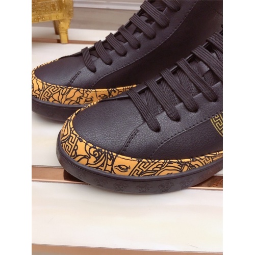 Replica Versace High Tops Shoes For Men #906434 $82.00 USD for Wholesale