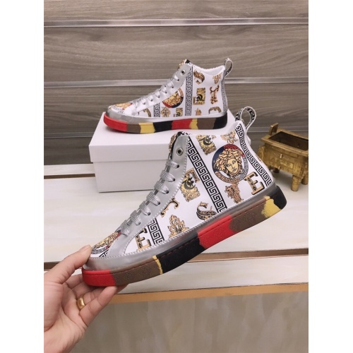 Replica Versace High Tops Shoes For Men #906437 $82.00 USD for Wholesale