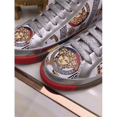 Replica Versace High Tops Shoes For Men #906437 $82.00 USD for Wholesale