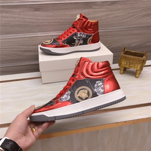 Replica Versace High Tops Shoes For Men #906440 $82.00 USD for Wholesale