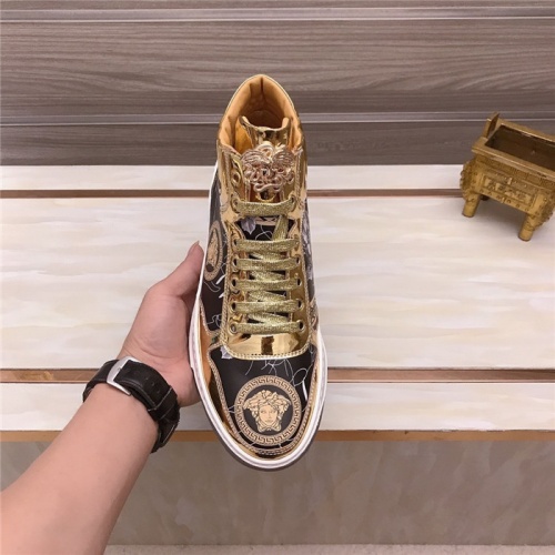 Replica Versace High Tops Shoes For Men #906441 $82.00 USD for Wholesale