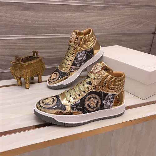 Replica Versace High Tops Shoes For Men #906441 $82.00 USD for Wholesale