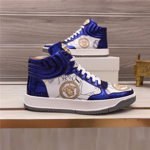 Replica Versace High Tops Shoes For Men #906442 $82.00 USD for Wholesale