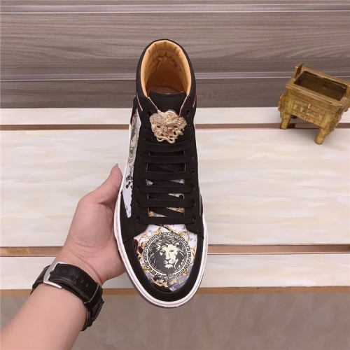 Replica Versace High Tops Shoes For Men #906443 $82.00 USD for Wholesale
