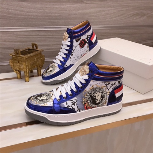 Replica Versace High Tops Shoes For Men #906444 $82.00 USD for Wholesale