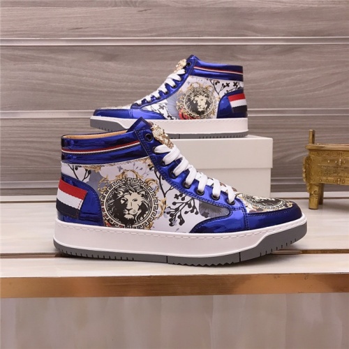 Replica Versace High Tops Shoes For Men #906444 $82.00 USD for Wholesale