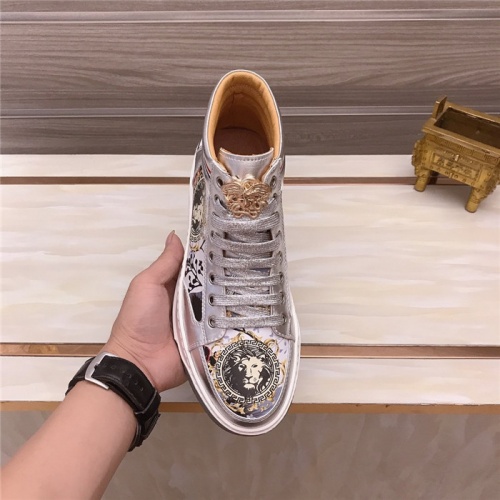 Replica Versace High Tops Shoes For Men #906445 $82.00 USD for Wholesale