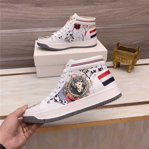 Replica Versace High Tops Shoes For Men #906447 $82.00 USD for Wholesale