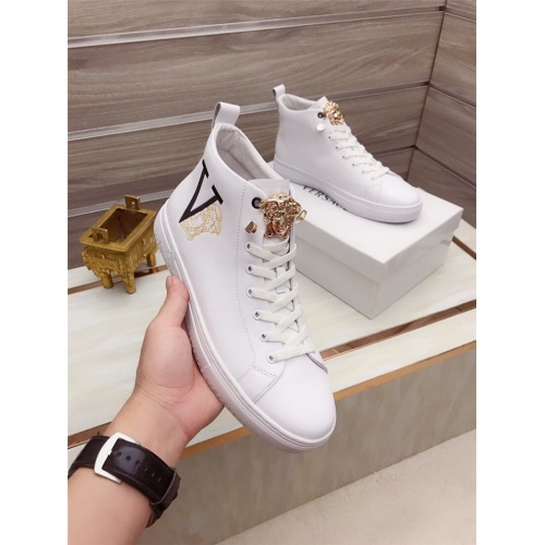 Replica Versace High Tops Shoes For Men #906449 $82.00 USD for Wholesale