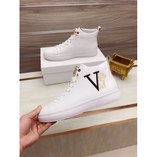 Replica Versace High Tops Shoes For Men #906449 $82.00 USD for Wholesale