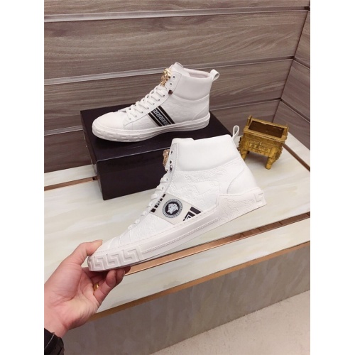 Replica Versace High Tops Shoes For Men #906451 $82.00 USD for Wholesale