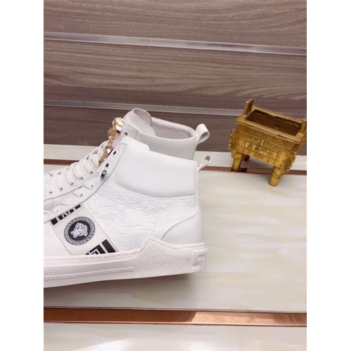 Replica Versace High Tops Shoes For Men #906451 $82.00 USD for Wholesale