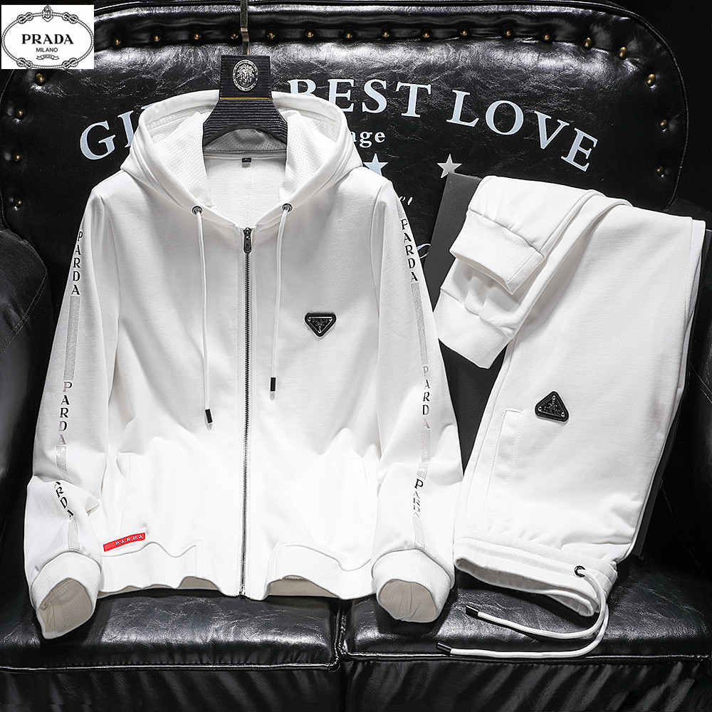 prada white tracksuit