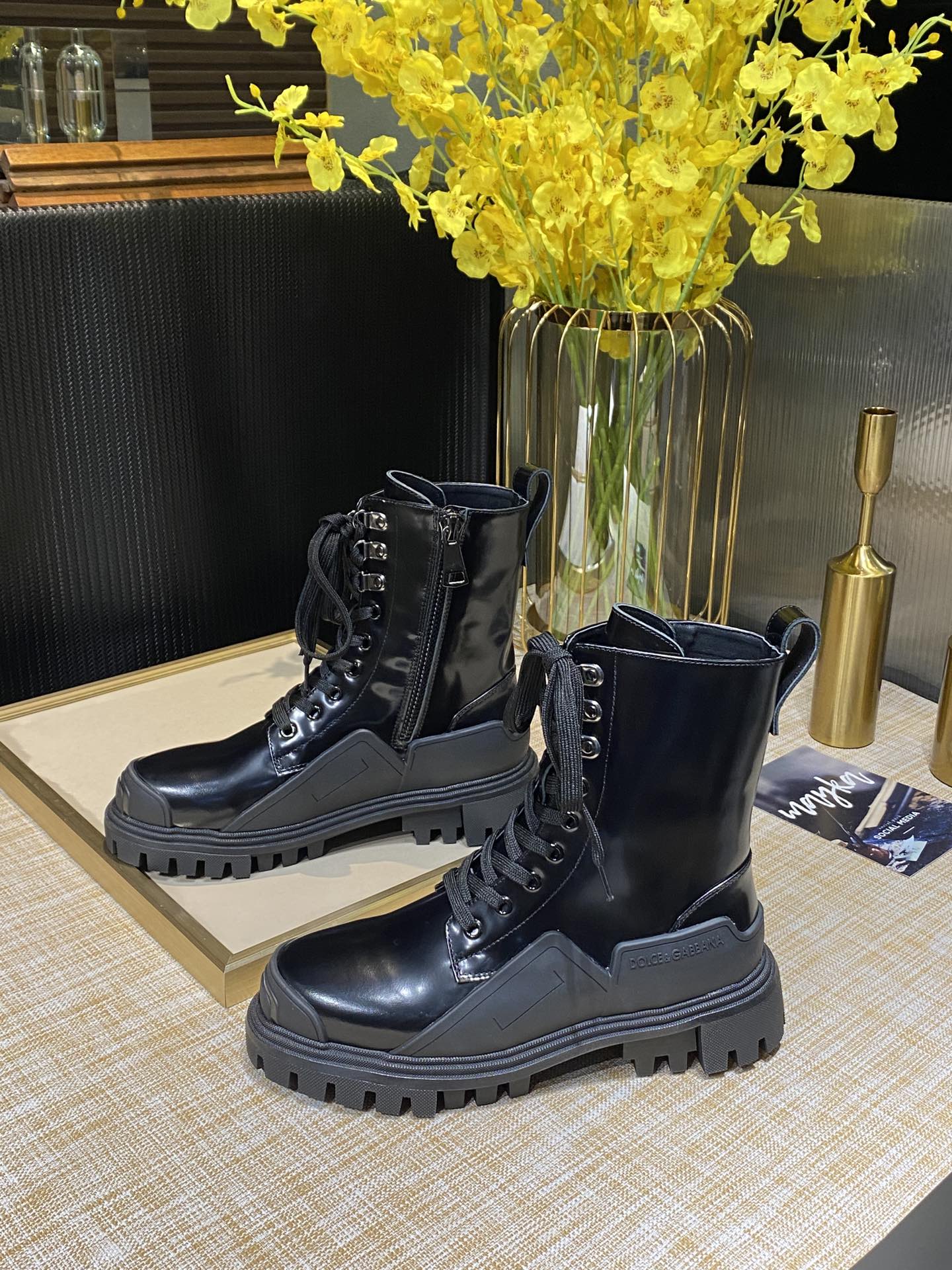 dolce gabbana boots womens