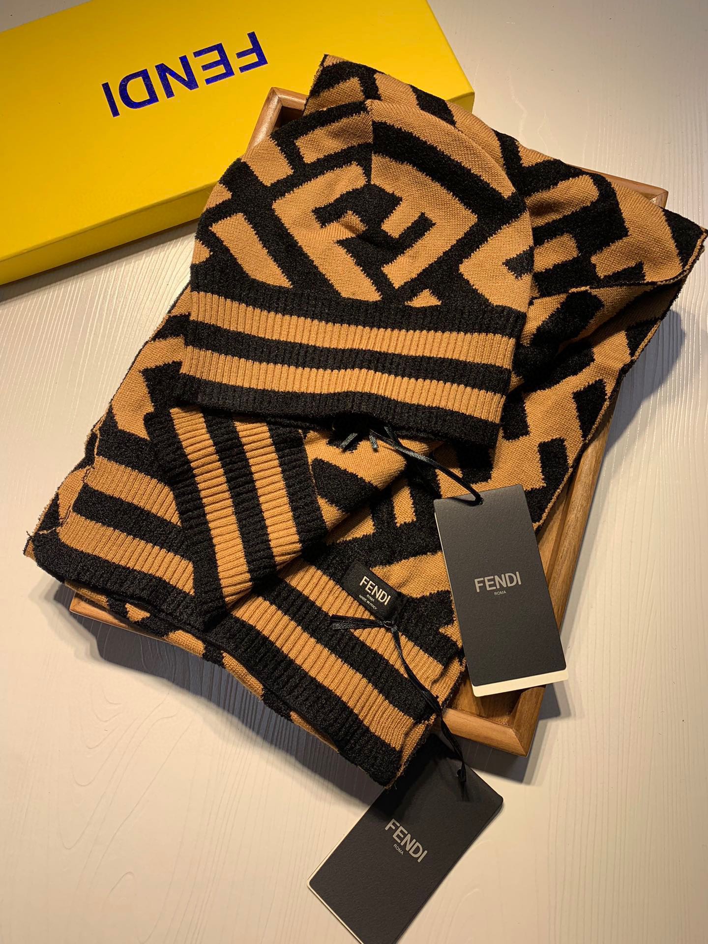 fendi hat and scarf set