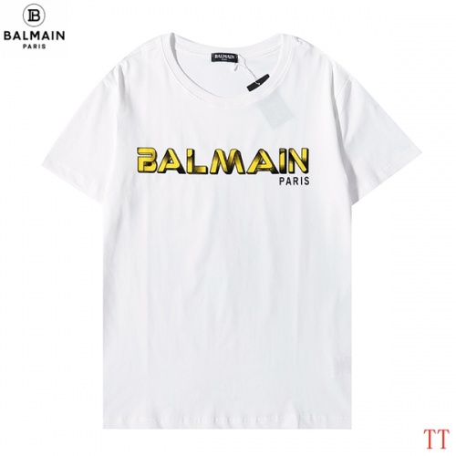 Balmain T-Shirts Short Sleeved For Men #907559 $27.00 USD, Wholesale Replica Balmain T-Shirts