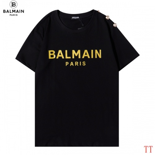 Balmain T-Shirts Short Sleeved For Men #907561 $27.00 USD, Wholesale Replica Balmain T-Shirts