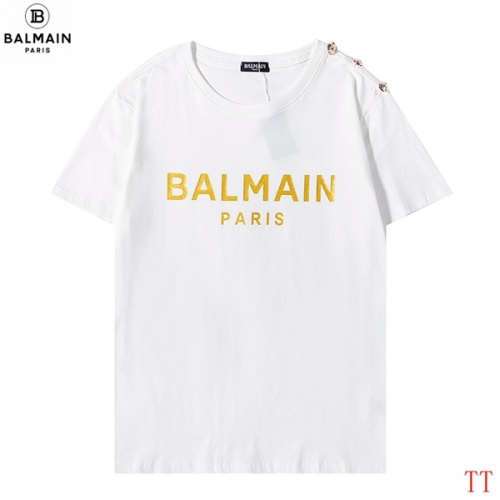 Balmain T-Shirts Short Sleeved For Men #907562 $27.00 USD, Wholesale Replica Balmain T-Shirts