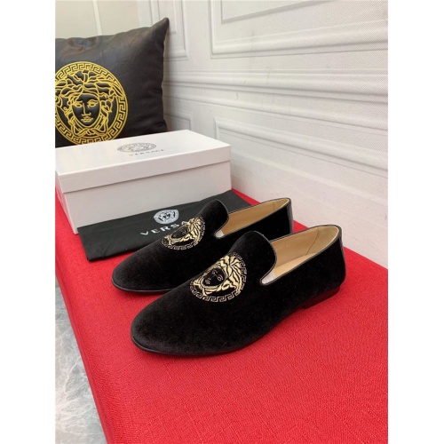 Replica Versace Leather Shoes For Men #907972 $92.00 USD for Wholesale