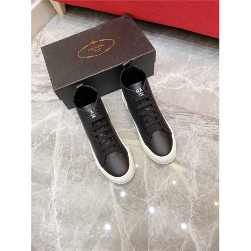 Replica Prada High Tops Shoes For Men #908636 $80.00 USD for Wholesale