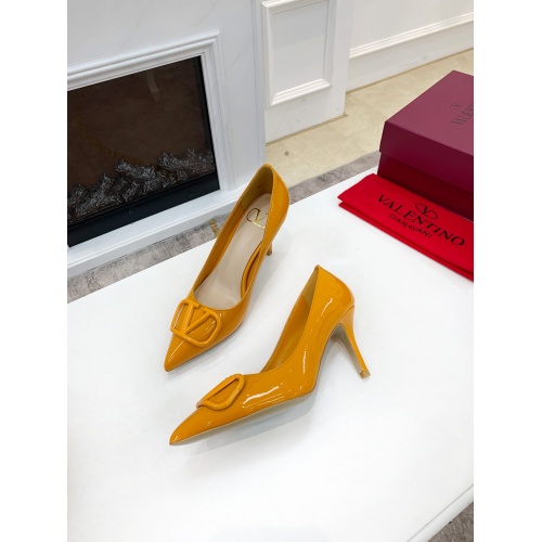 Replica Valentino High-Heeled Shoes For Women #909026 $92.00 USD for Wholesale
