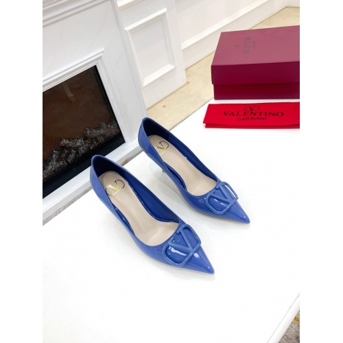 Replica Valentino High-Heeled Shoes For Women #909027 $92.00 USD for Wholesale