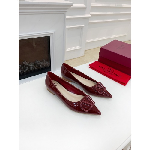 Valentino Flat Shoes For Women #909034 $82.00 USD, Wholesale Replica Valentino Flat Shoes