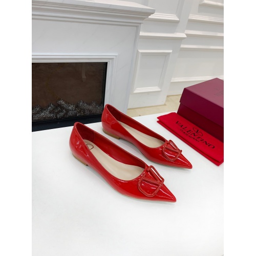 Replica Valentino Flat Shoes For Women #909035 $82.00 USD for Wholesale