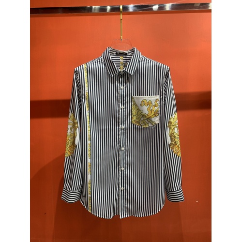 Versace Shirts Long Sleeved For Men #909064 $52.00 USD, Wholesale Replica Versace Shirts