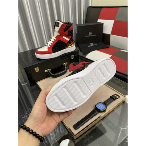 Replica Philipp Plein PP High Tops Shoes For Men #909088 $102.00 USD for Wholesale