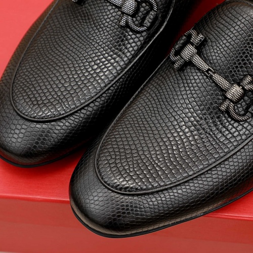 Replica Salvatore Ferragamo Leather Shoes For Men #909236 $80.00 USD for Wholesale