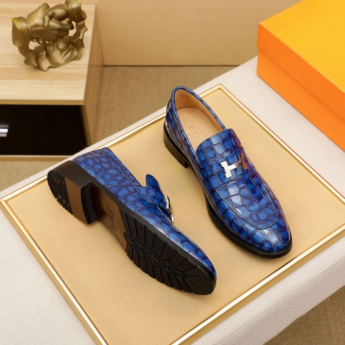 Replica Hermes Leather Shoes For Men #909237 $82.00 USD for Wholesale