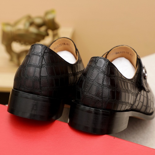 Replica Salvatore Ferragamo Leather Shoes For Men #909246 $82.00 USD for Wholesale