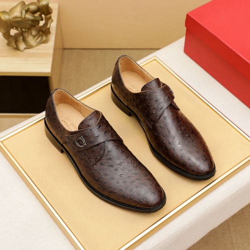 Salvatore Ferragamo Leather Shoes For Men #909247 $82.00 USD, Wholesale Replica Salvatore Ferragamo Leather Shoes