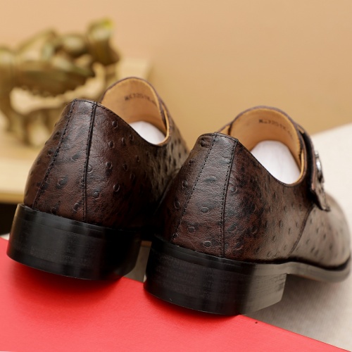 Replica Salvatore Ferragamo Leather Shoes For Men #909247 $82.00 USD for Wholesale