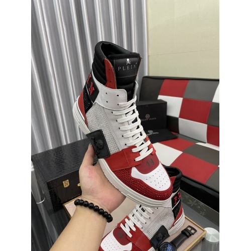 Replica Philipp Plein PP High Tops Shoes For Men #909257 $108.00 USD for Wholesale