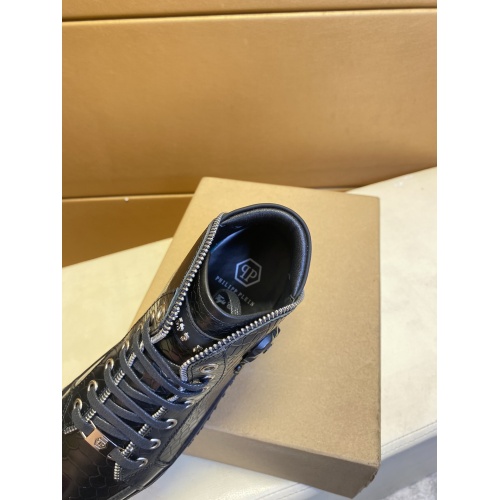 Replica Philipp Plein PP High Tops Shoes For Men #909274 $88.00 USD for Wholesale