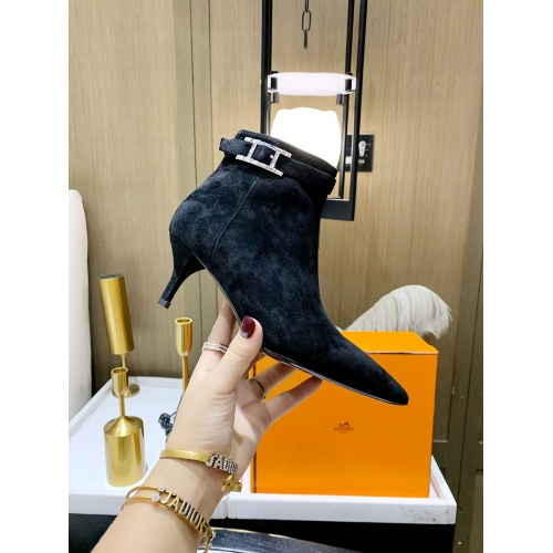 Replica Hermes Boots For Women #909380 $135.00 USD for Wholesale