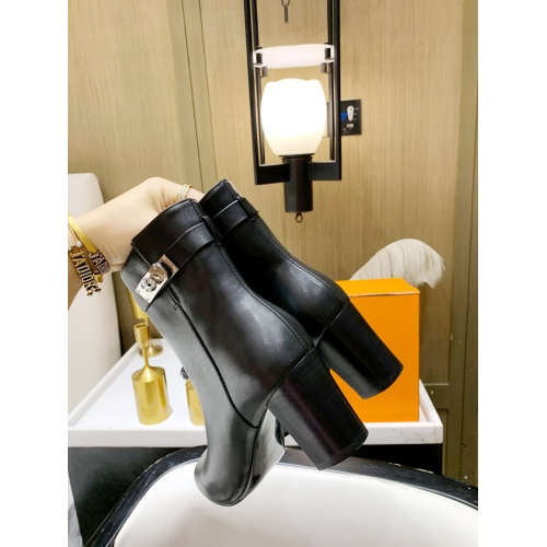 Replica Hermes Boots For Women #909385 $145.00 USD for Wholesale
