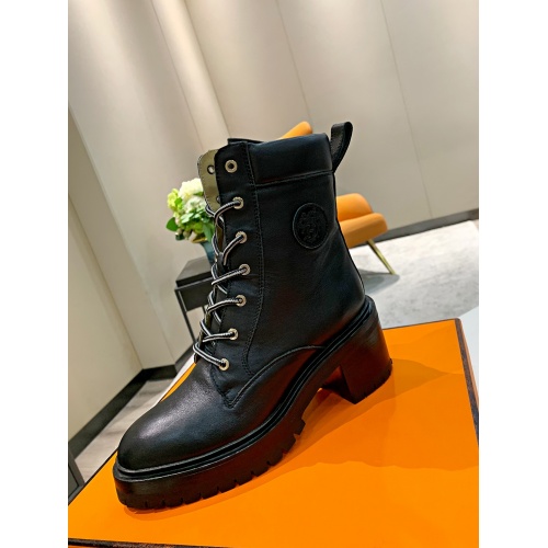 Replica Hermes Boots For Women #909394 $145.00 USD for Wholesale
