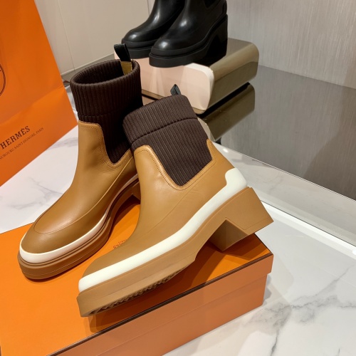 Replica Hermes Boots For Women #909400 $145.00 USD for Wholesale