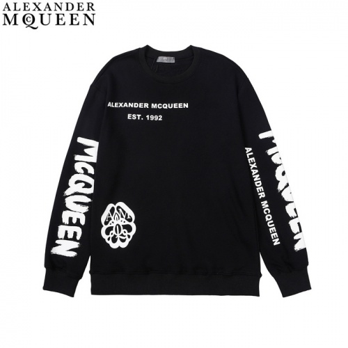 Replica Alexander McQueen Hoodies Long Sleeved For Men #909424 $39.00 USD for Wholesale