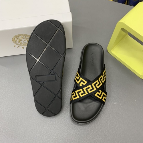 Replica Versace Slippers For Men #909497 $64.00 USD for Wholesale