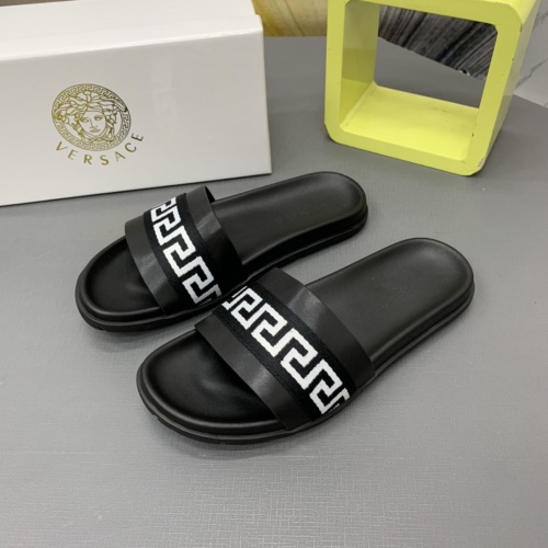 Replica Versace Slippers For Men #909498 $64.00 USD for Wholesale
