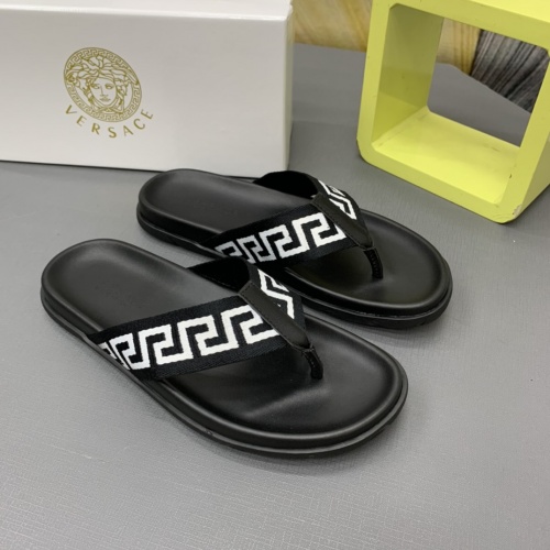 Replica Versace Slippers For Men #909499 $64.00 USD for Wholesale