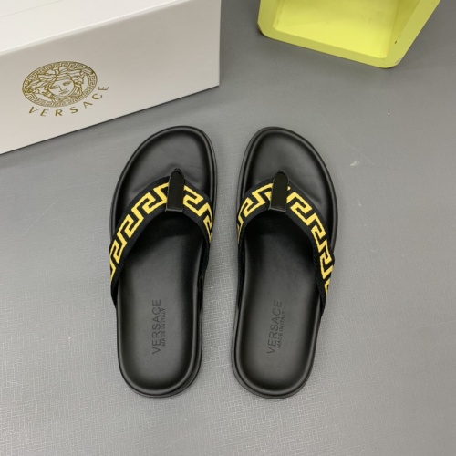 Replica Versace Slippers For Men #909500 $64.00 USD for Wholesale