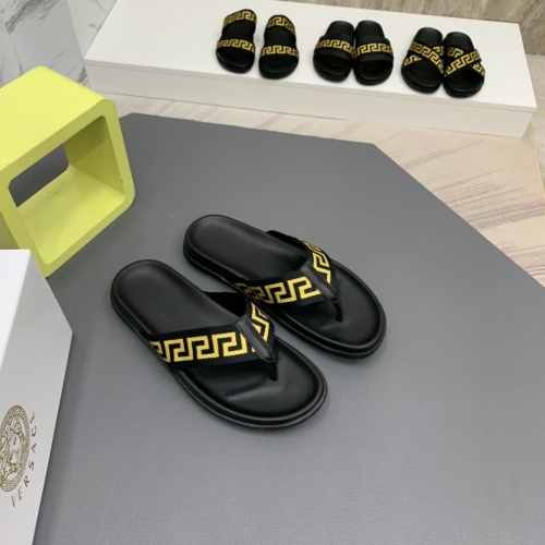 Replica Versace Slippers For Men #909500 $64.00 USD for Wholesale