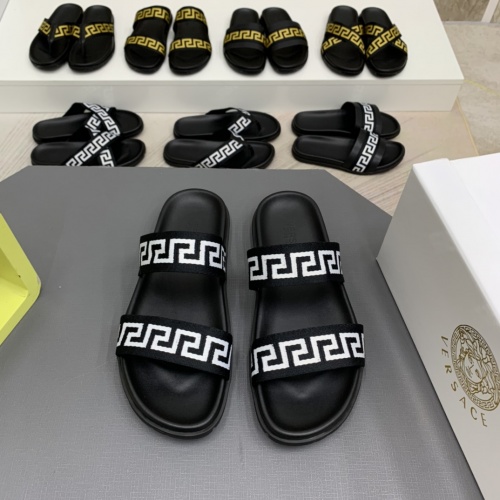 Replica Versace Slippers For Men #909502 $64.00 USD for Wholesale