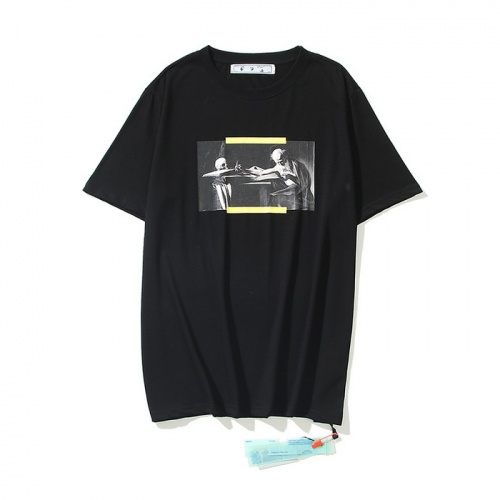Off-White T-Shirts Short Sleeved For Men #909676 $29.00 USD, Wholesale Replica Off-White T-Shirts